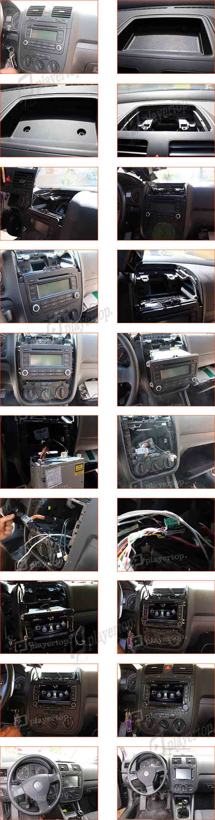 installer autoradio volkswagen golf 5 2005